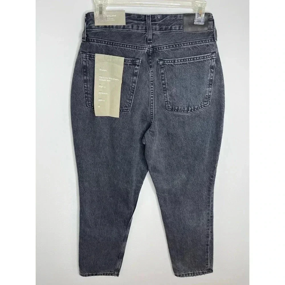 Everlane The Curvy 90’s Cheeky Straight Jean size 28 in washed black NWT - Picture 4 of 9